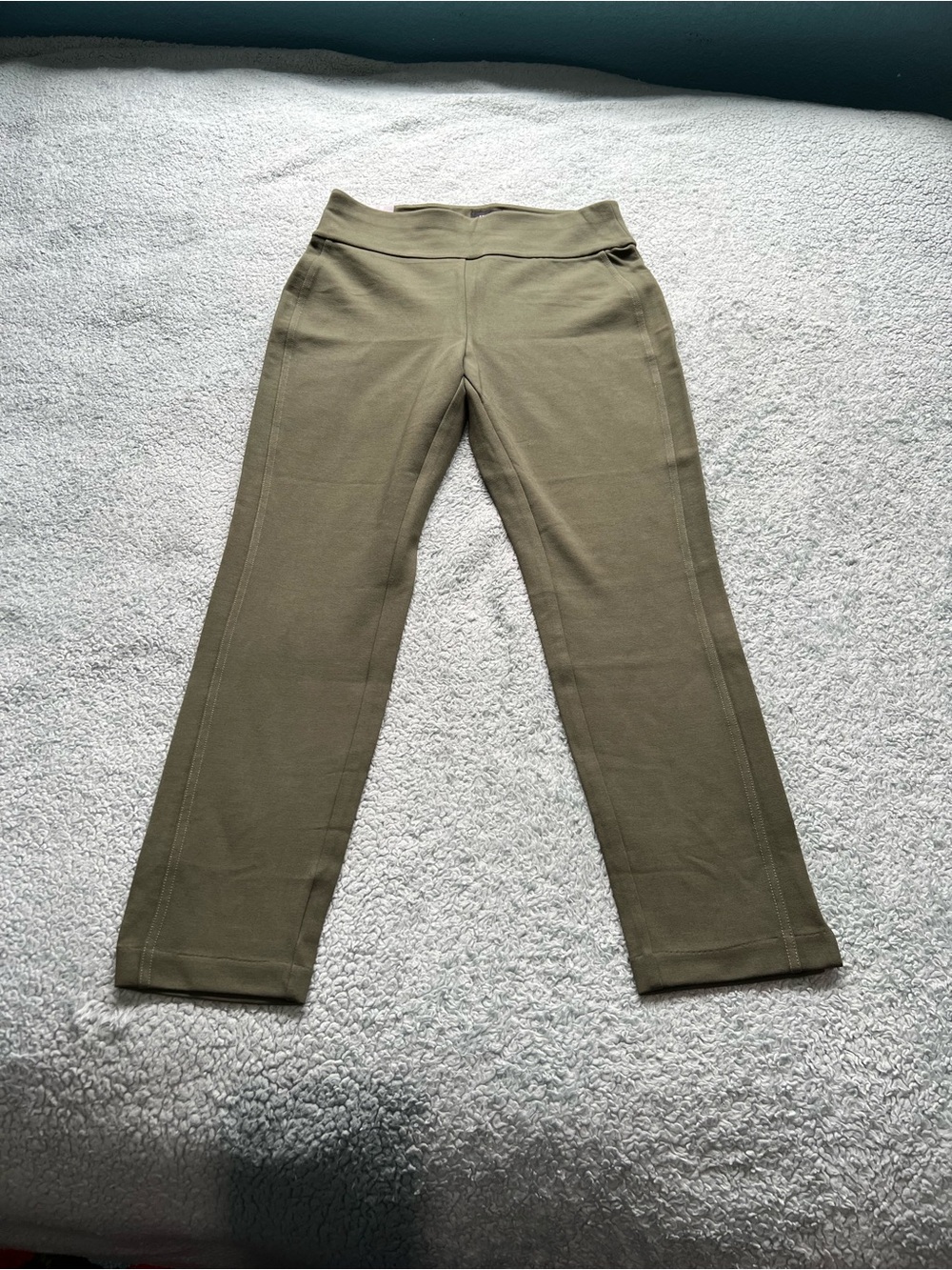 Express Olive Green Slim Ponte Knit Pants